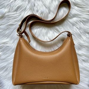 POLENE UMI shoulder, cross body bag in textured camel 💯 authentic